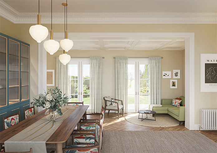 Sahara Voile, Metallic Pearl Grey - Made to Measure Curtains - Image 15